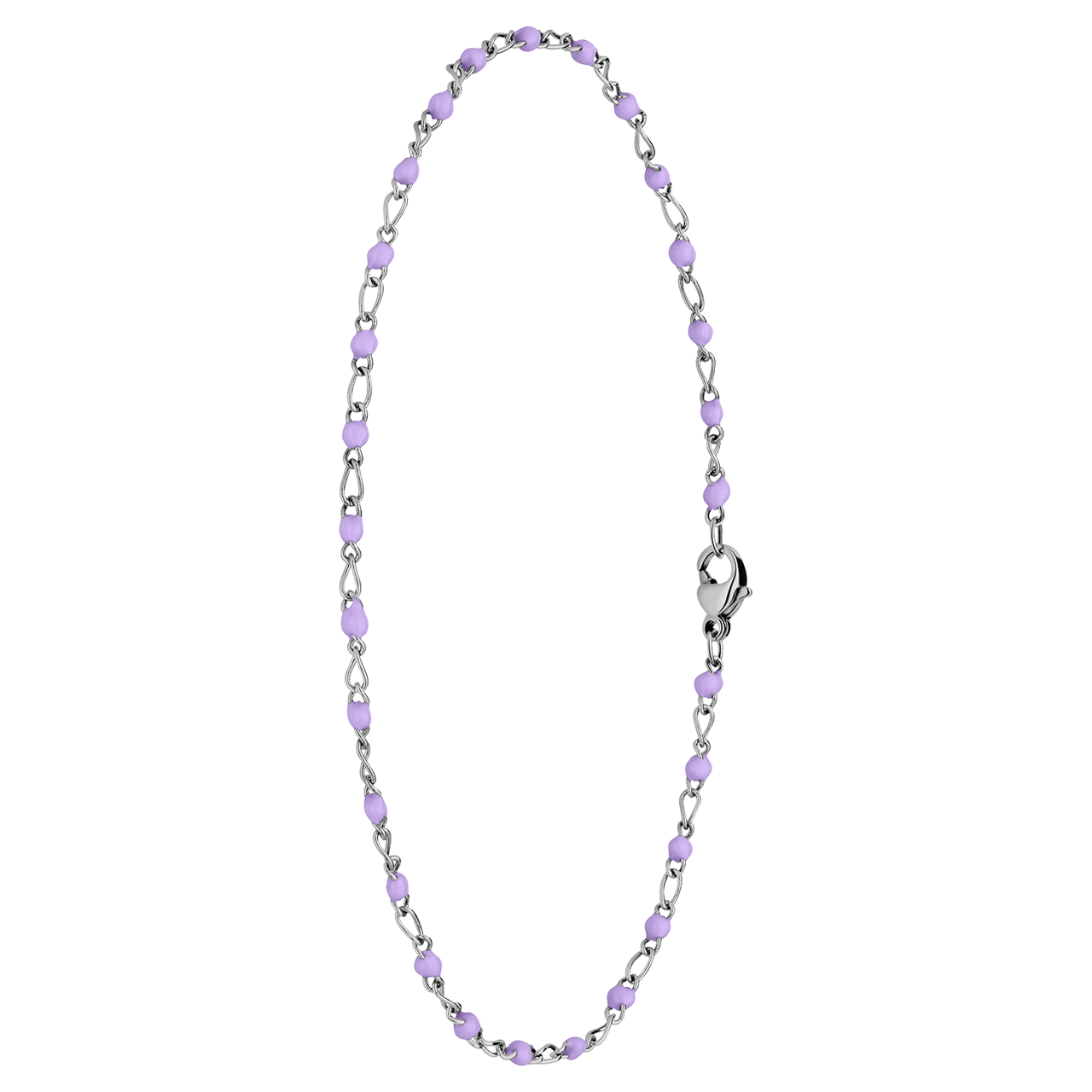 Stainless steel enkelband figaro violet