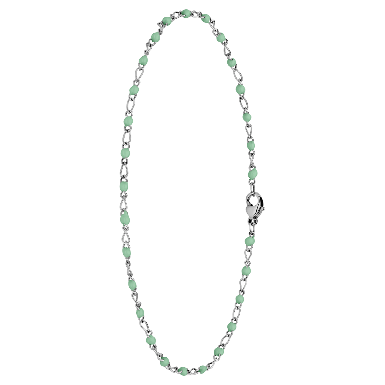 Fußkettchen aus Edelstahl, doppelt, Figaro