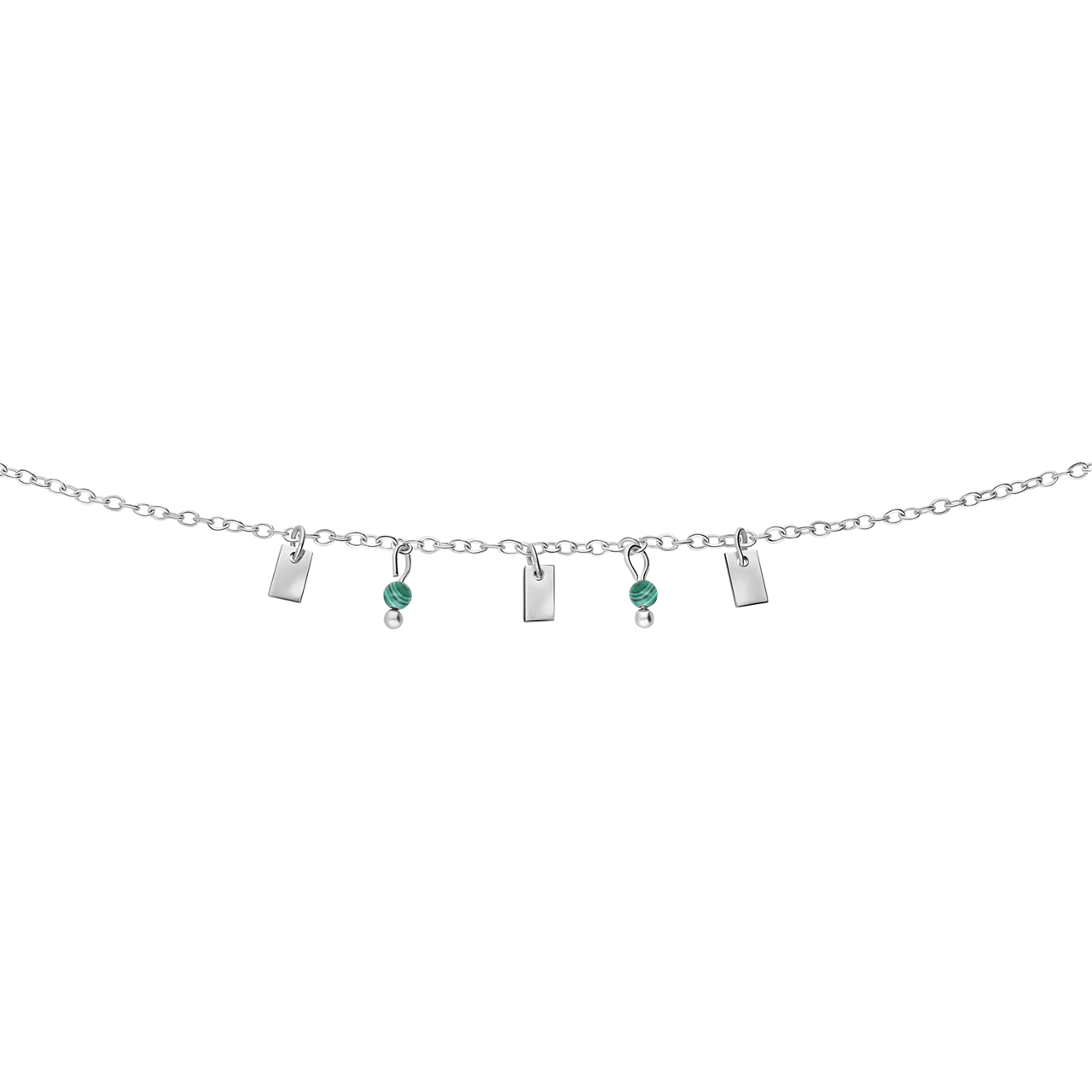 Armband aus Edelstahl mit blauem Spitzenachat