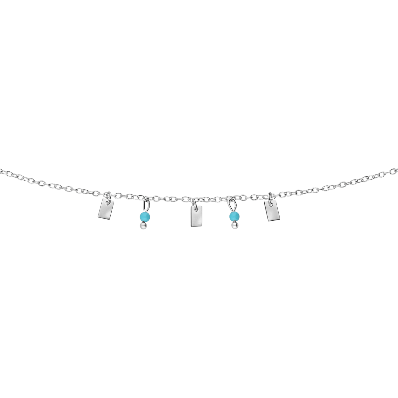 Armband aus Edelstahl mit Türkis