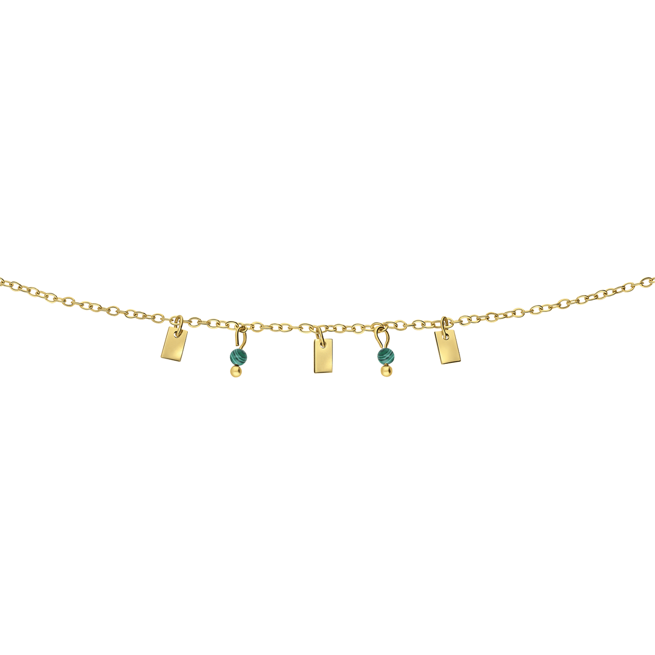Stainless steel goldplated armband met blue lace agaat