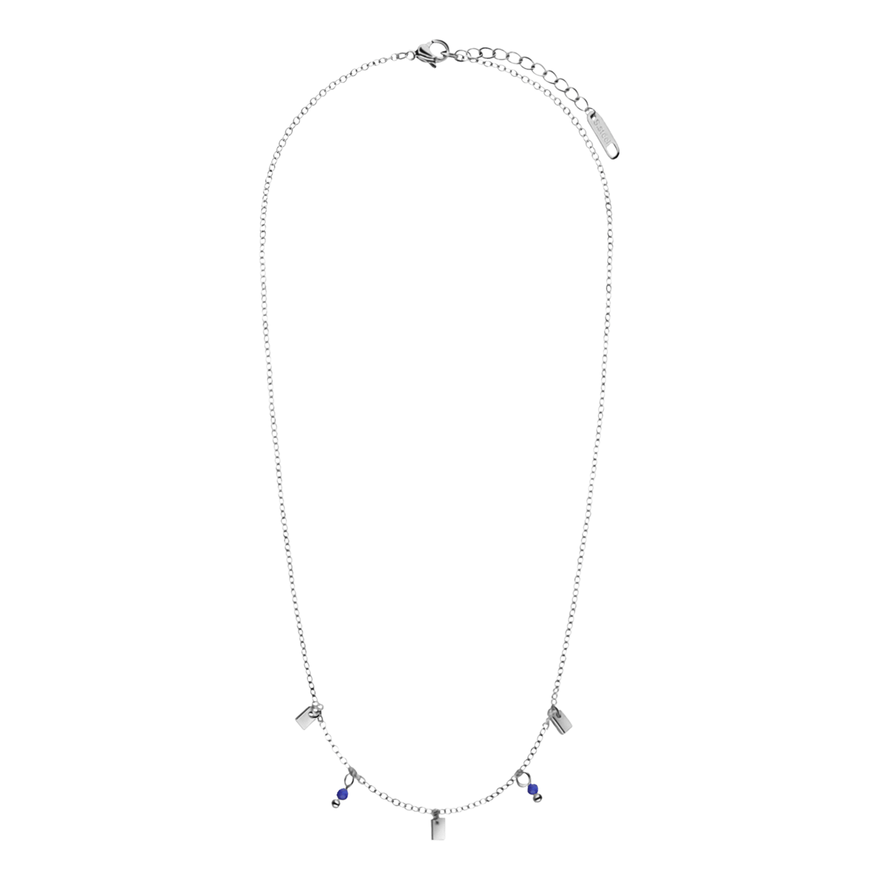 Halskette aus Edelstahl mit Lapislazuli