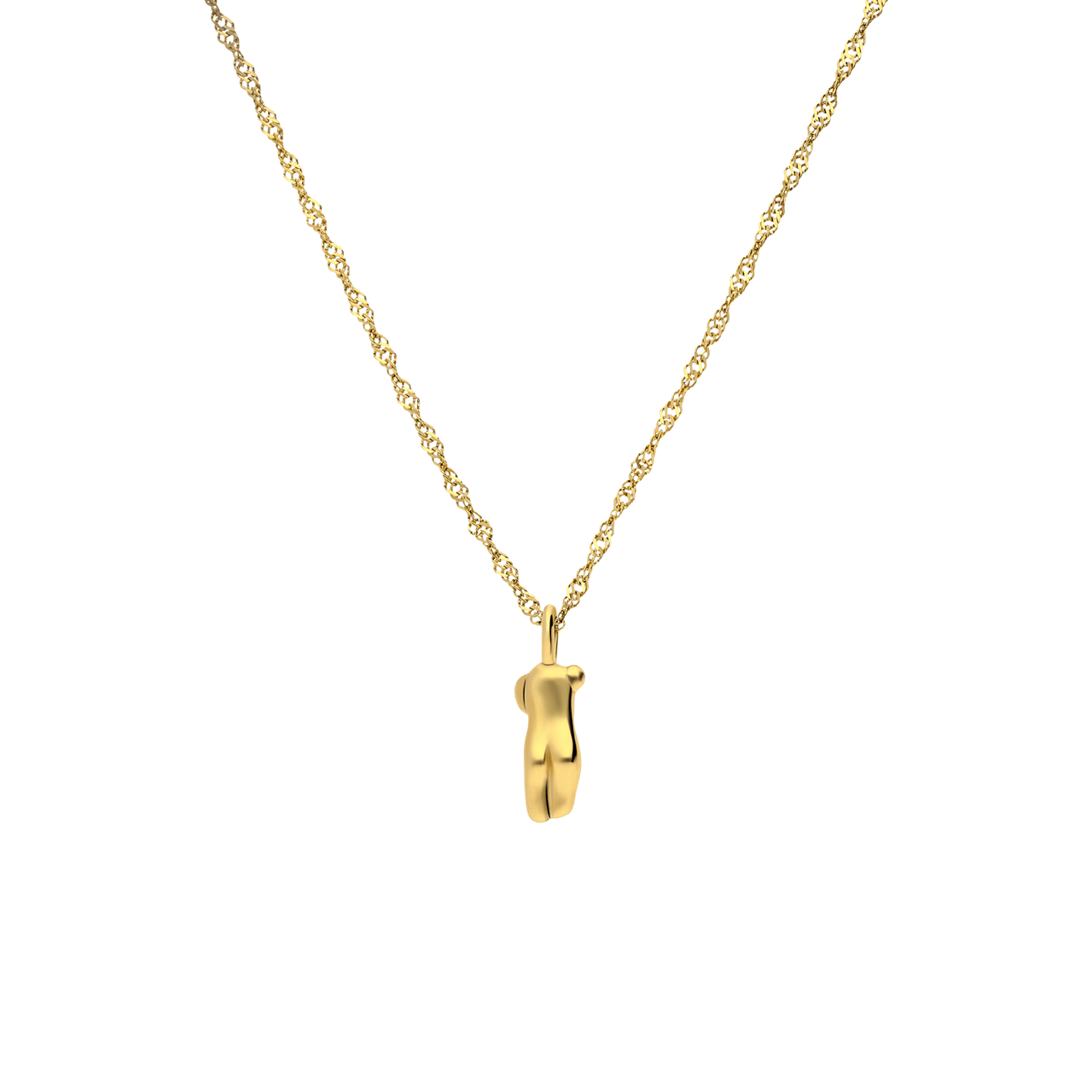 Stainless steel goldplated ketting met hanger vrouwenlichaam voor dames