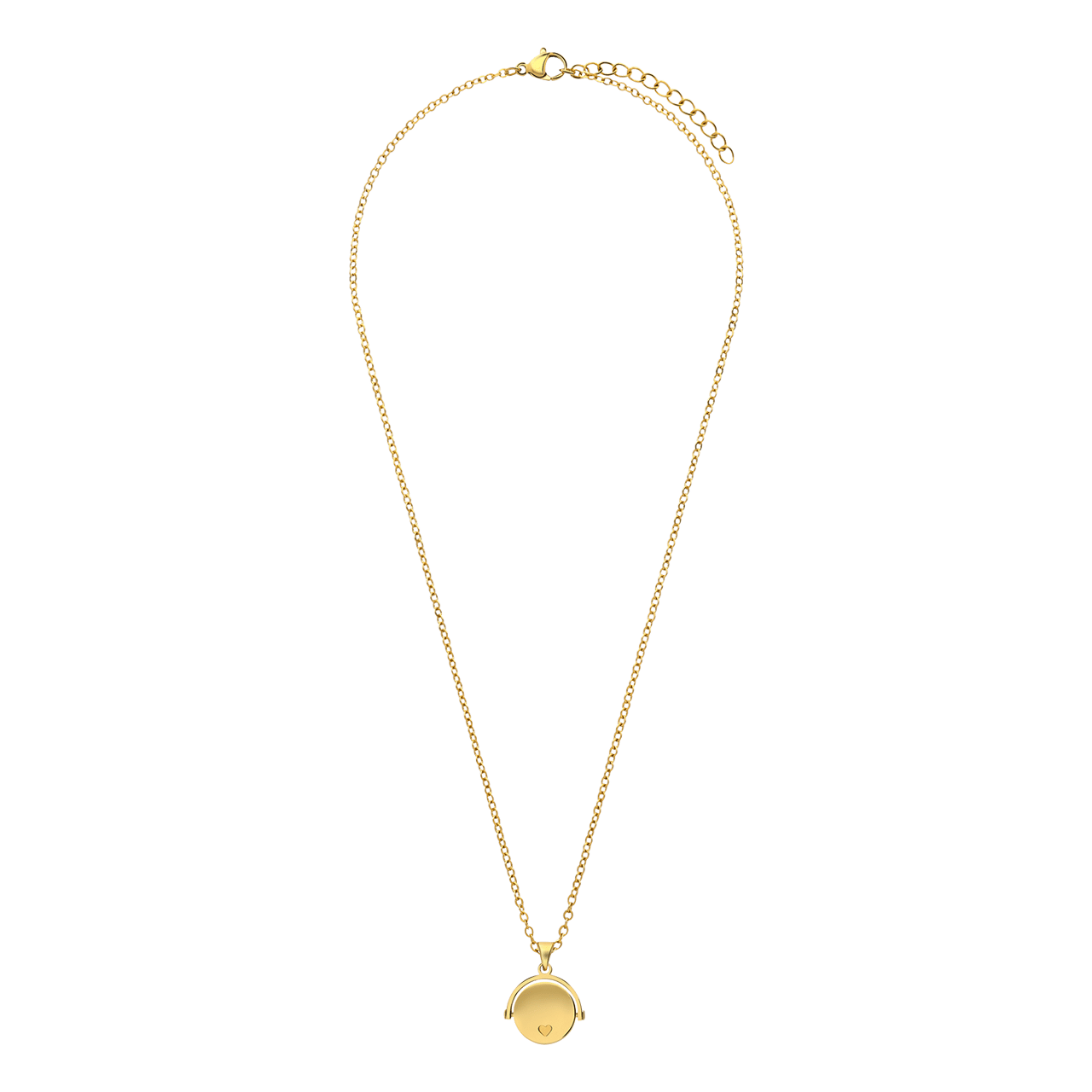 Stainless steel goldplated ketting met hanger voor dames