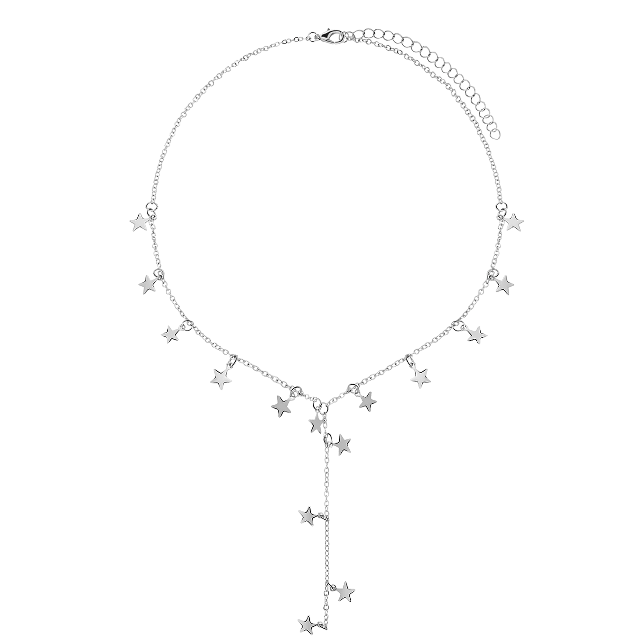 Zilverkleurige bijoux bodychain met ster