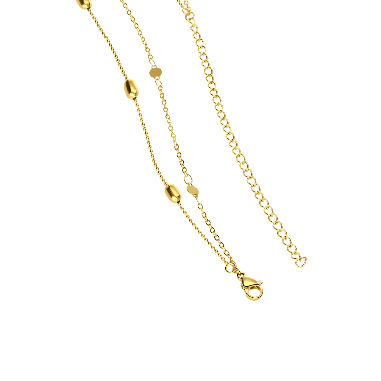 Bdoy Chain aus vergoldetem Edelstahl, zweifach, mit Plättchen