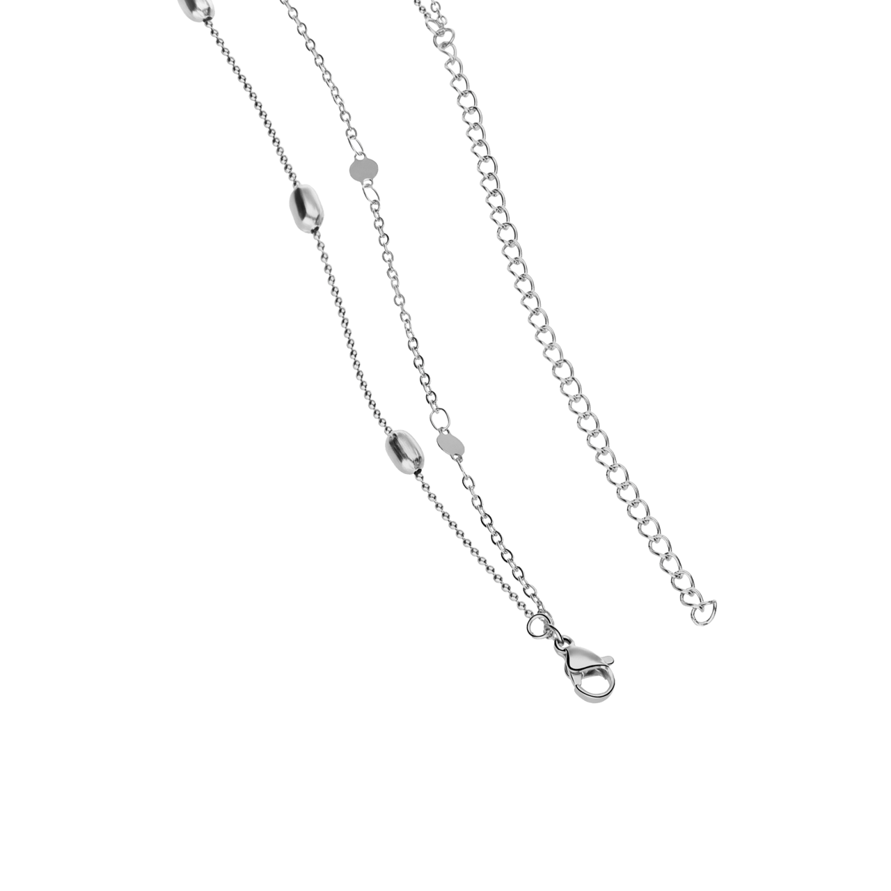 Bdoy Chain aus Edelstahl, zweifach, mit Plättchen
