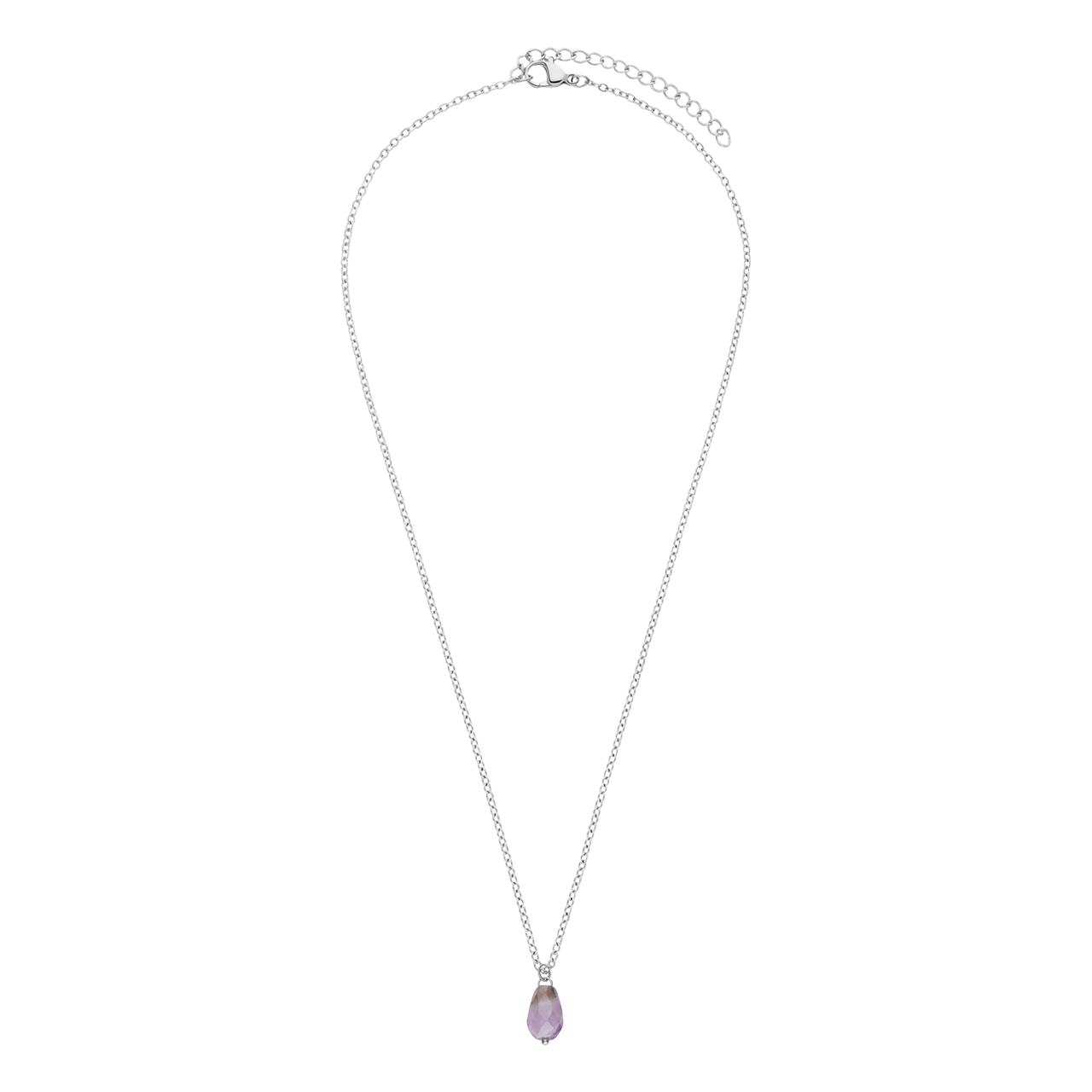 Halskette aus Edelstahl mit Amethyst