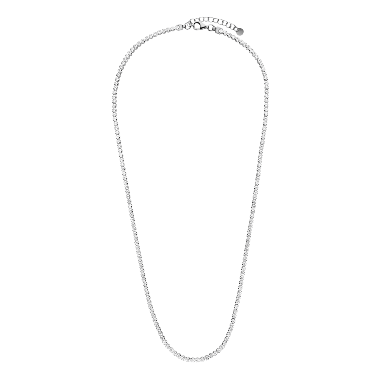 Zilveren set ketting en armband zirkonia