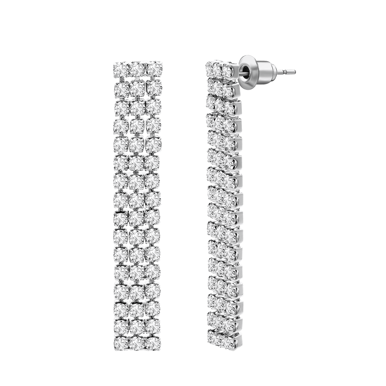 Zilverkleurige bijoux met stras