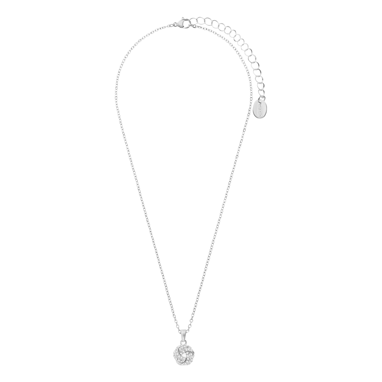 Zilverkleurige bijoux sieradenset knoop