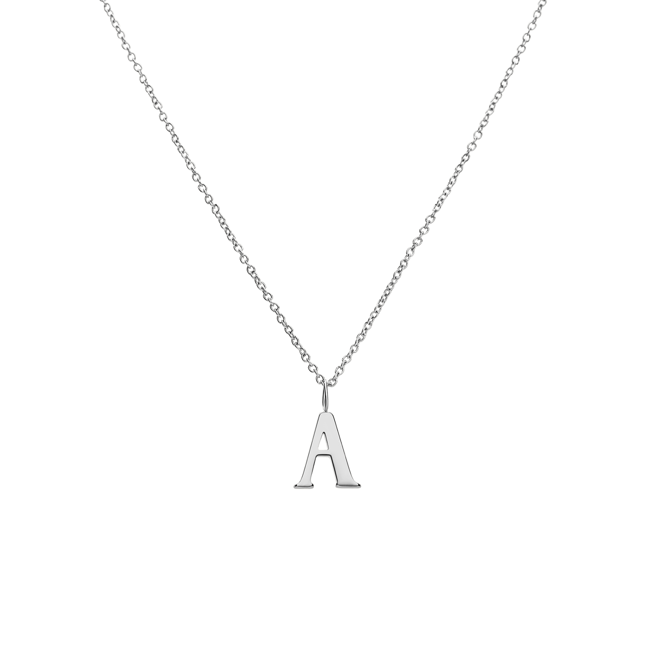 Stainless steel ketting letter A