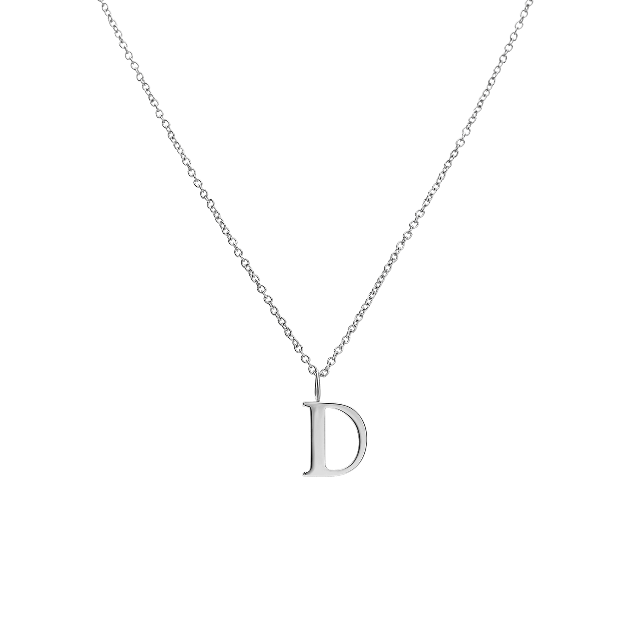 Stainless steel ketting letter D