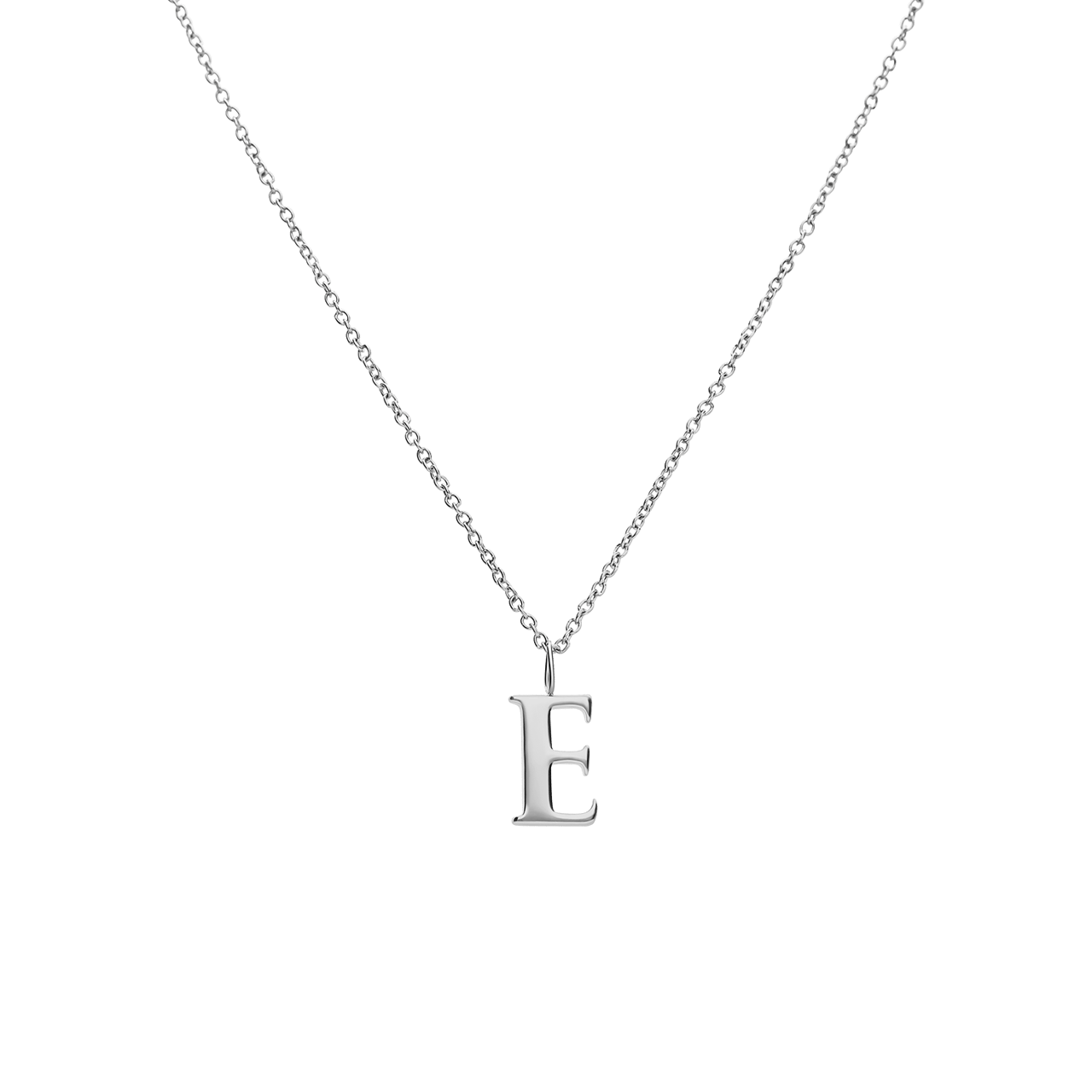 Stalen ketting letter E