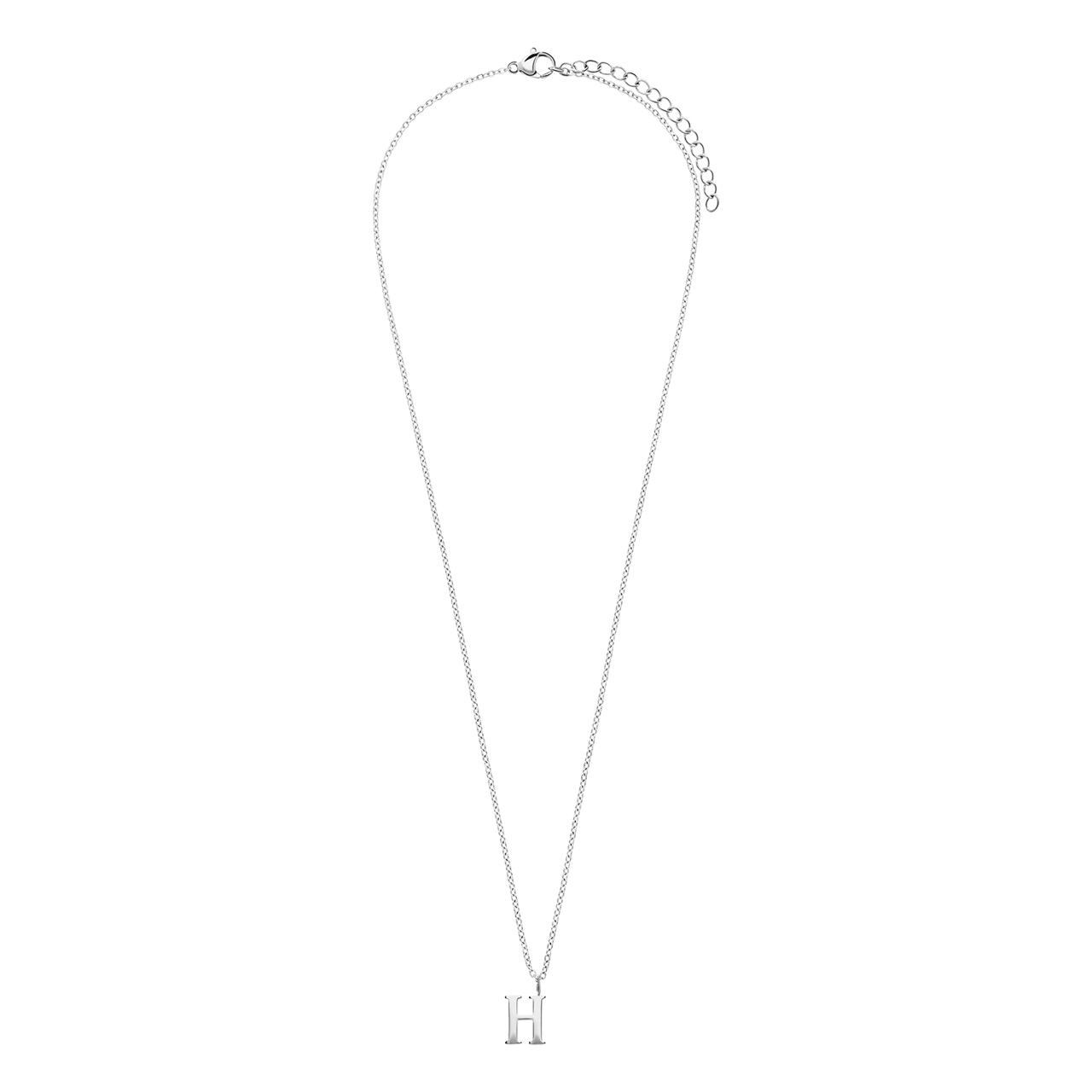 Stainless steel ketting letter H