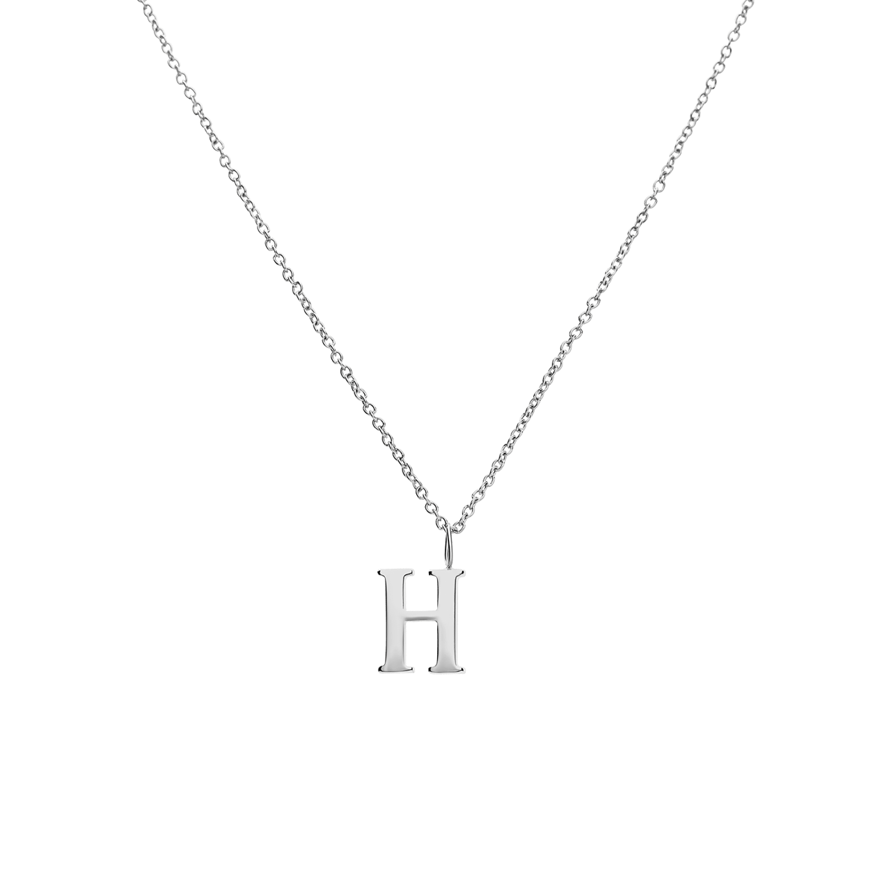 Stainless steel ketting letter H
