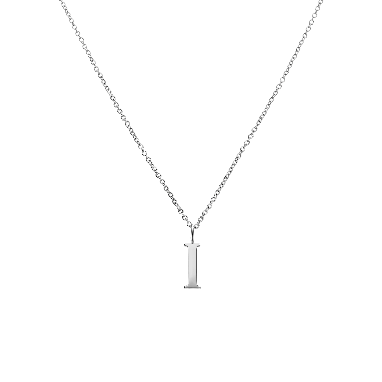 Stalen ketting letter I