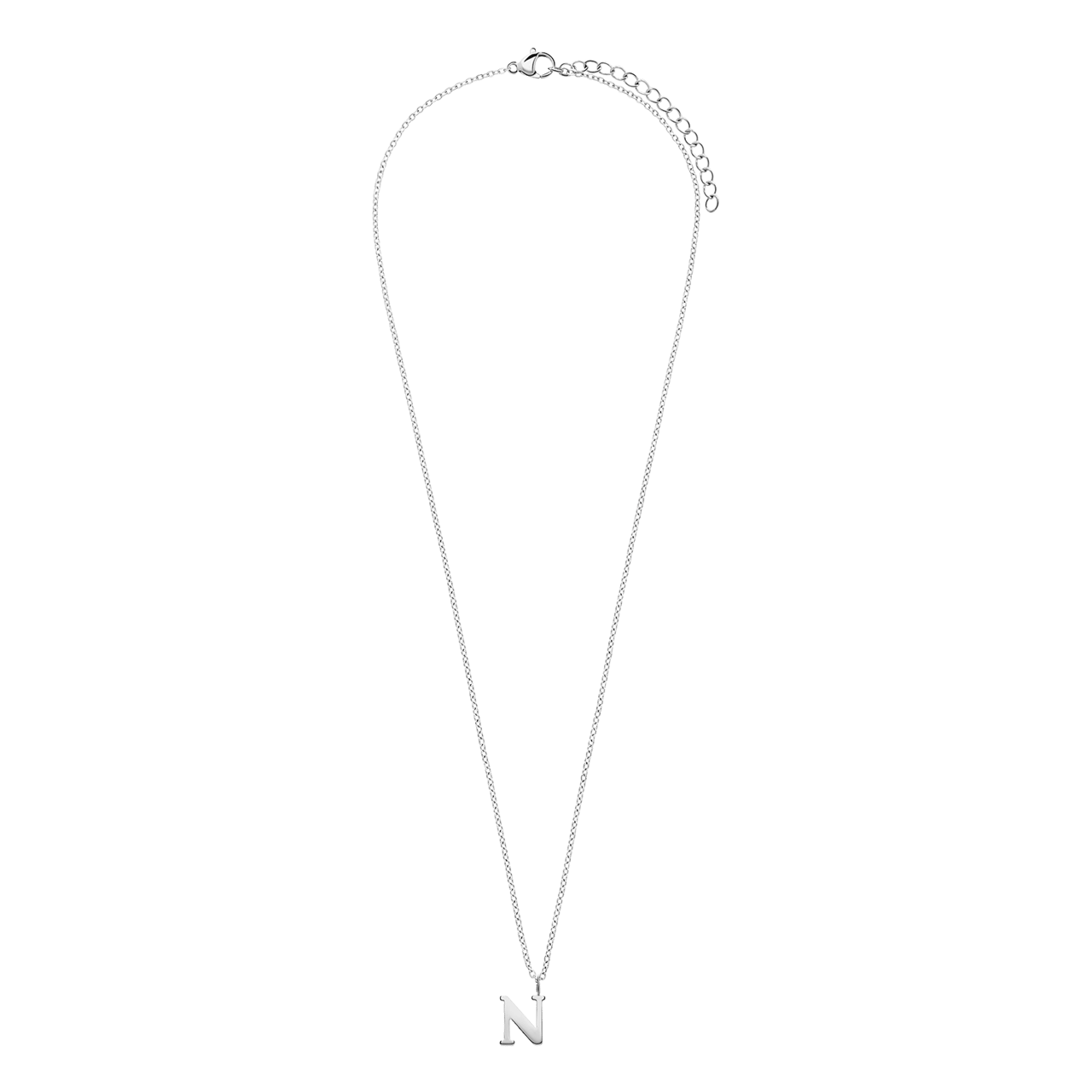 Stalen ketting letter N