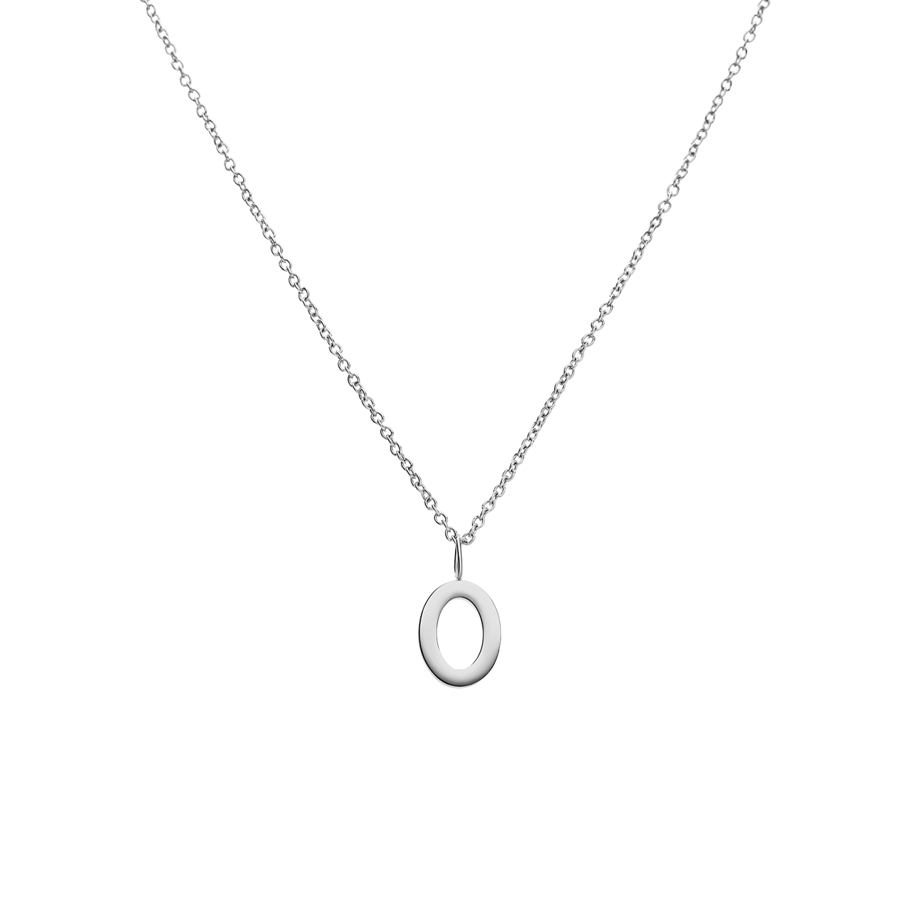 Stainless steel ketting letter O