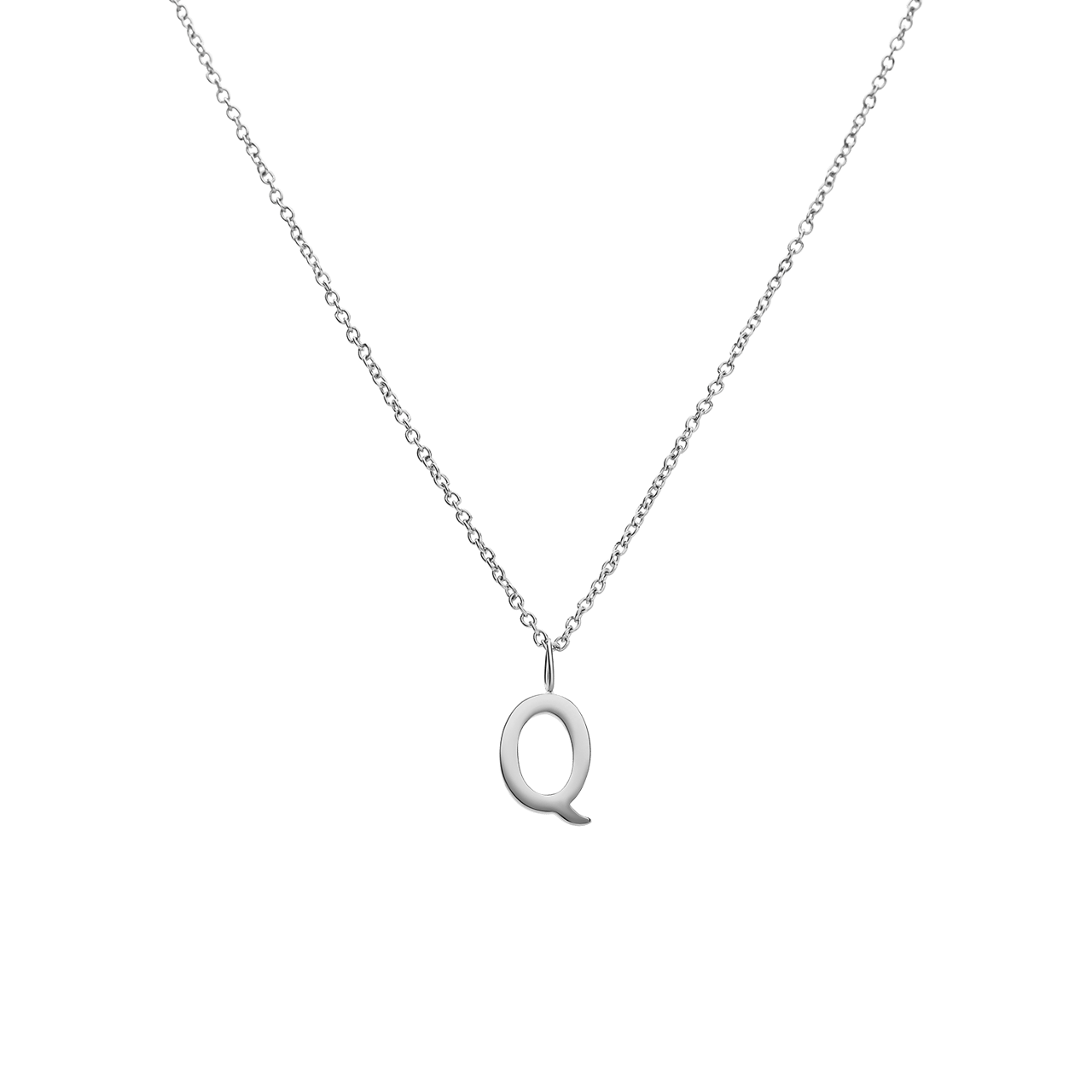 Stalen ketting letter Q