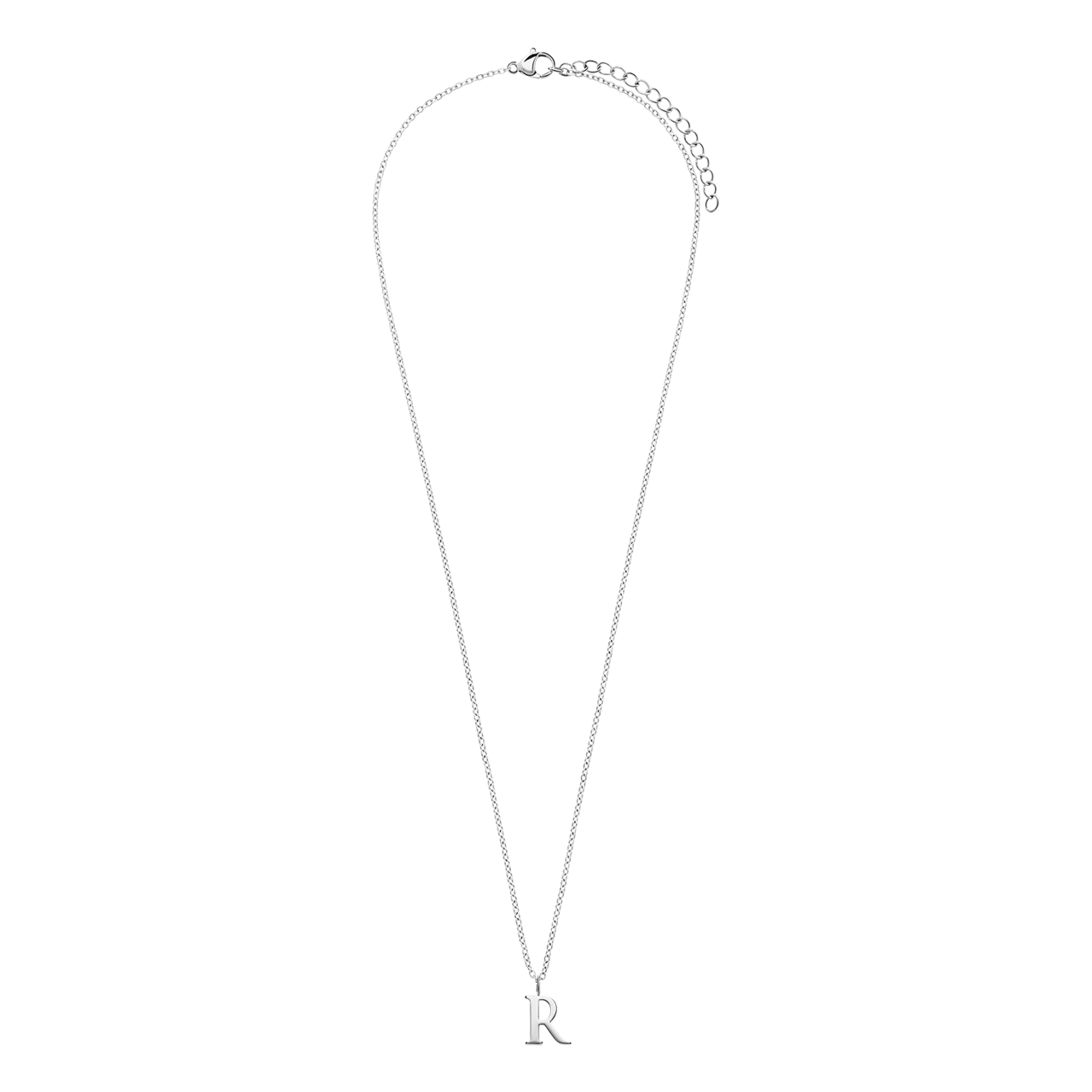 Stainless steel ketting letter R