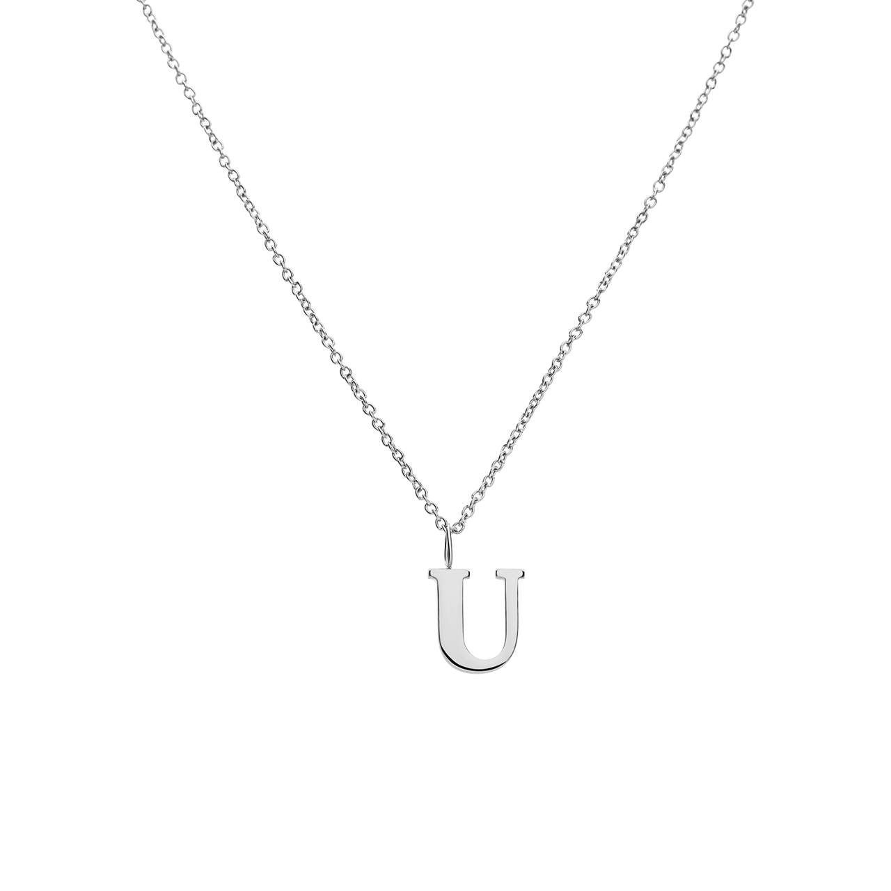 Stainless steel ketting letter U