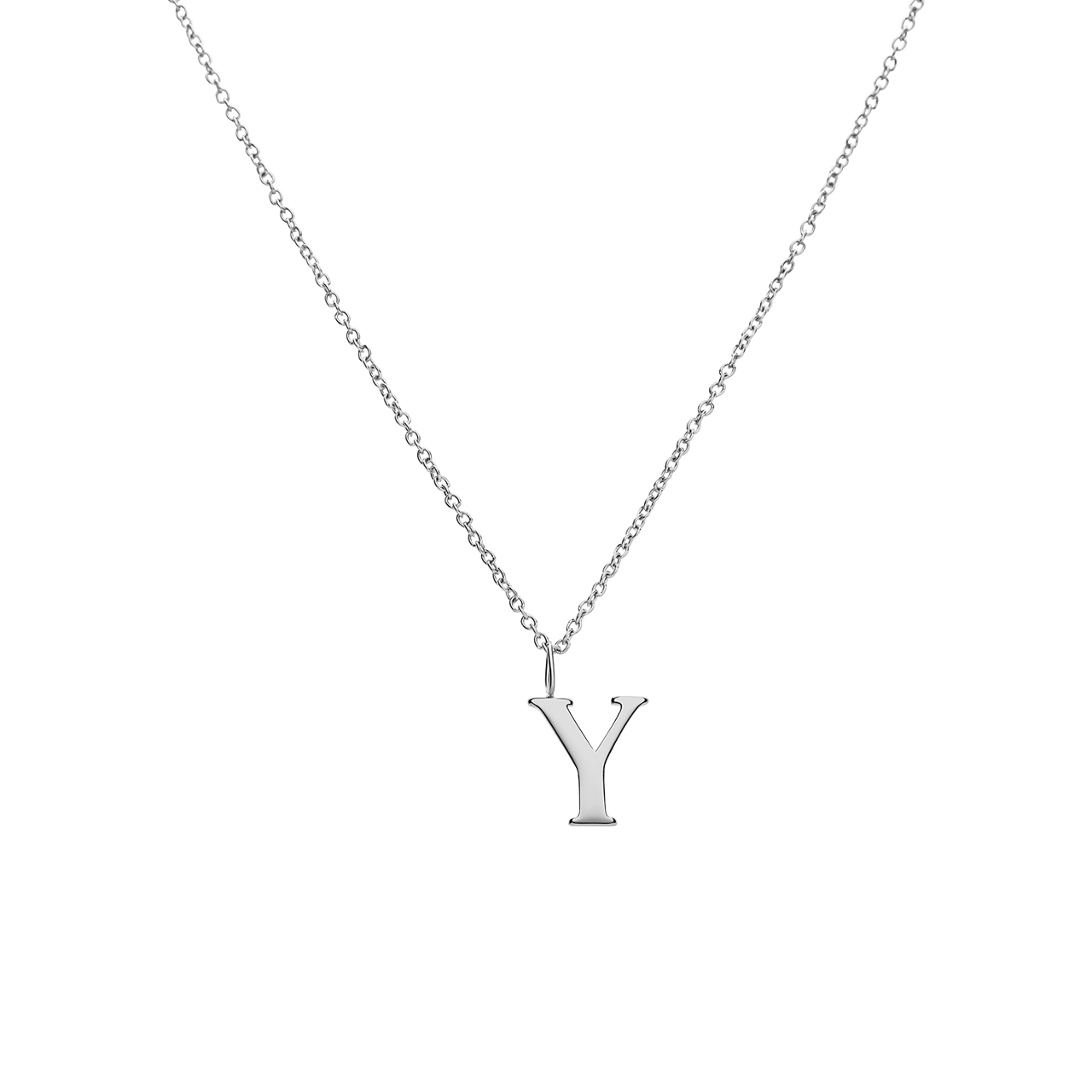 Stainless steel ketting letter Y