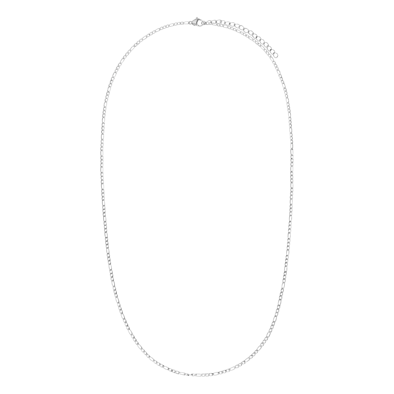 Halskette mit Figaroglied aus Edelstahl, 2 mm