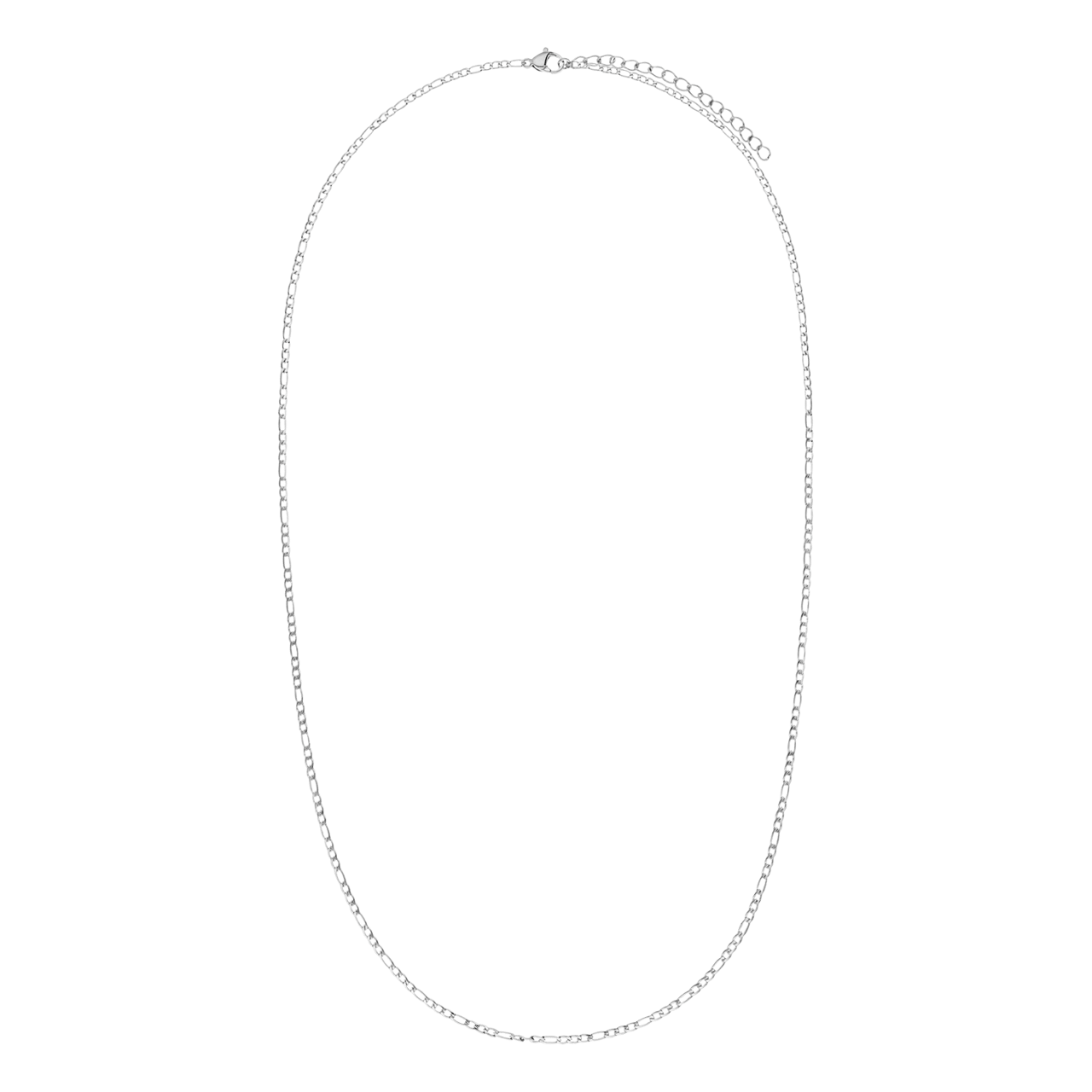 Stainless steel figaro ketting unisex 2mm breed