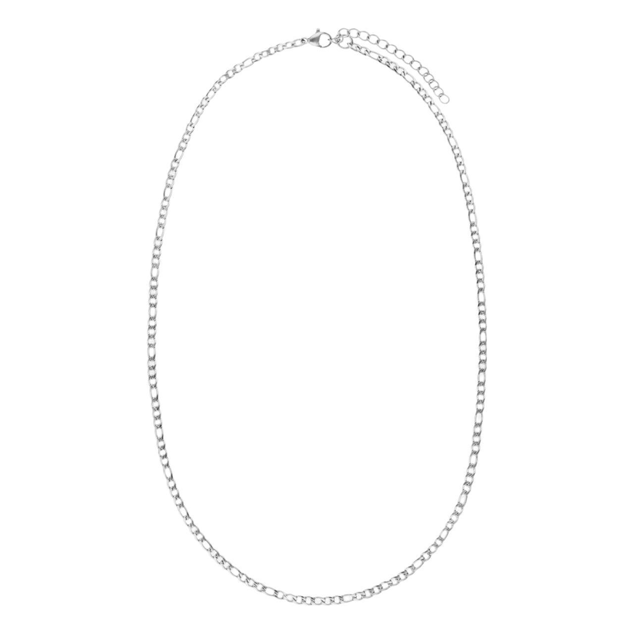 Halskette aus Edelstahl, mit Figaroglied, 4 mm
