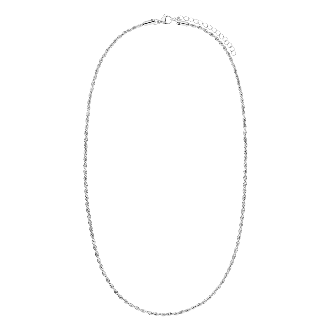 Halskette mit Kordelglied aus Edelstahl, 2,5 mm