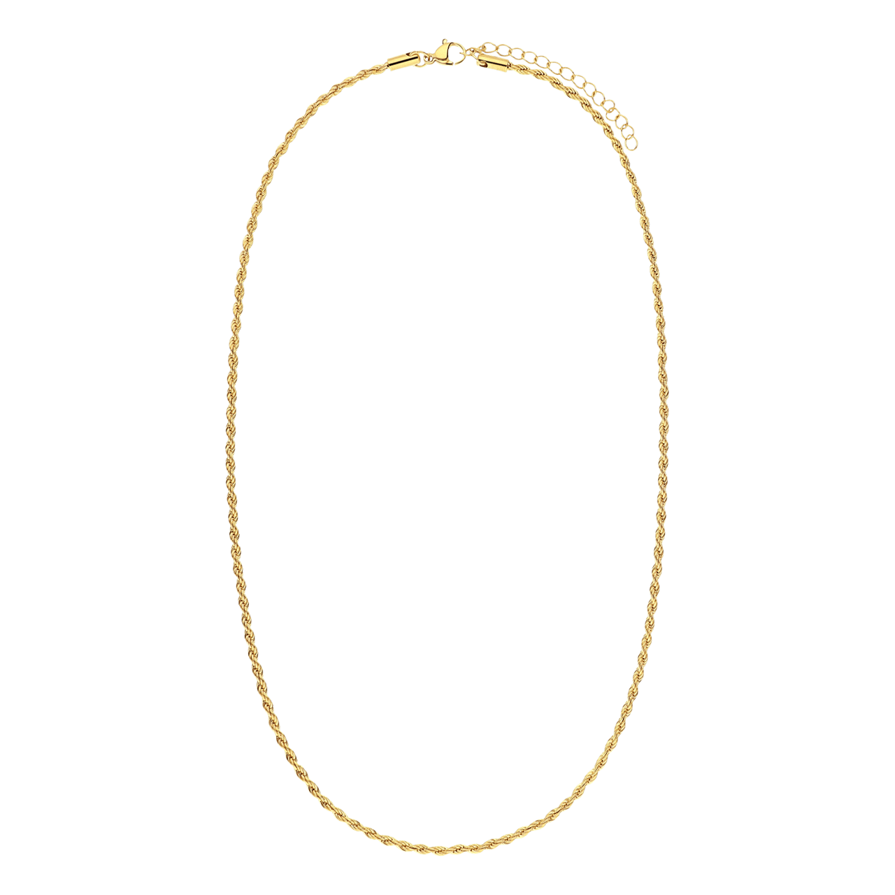 Stainless steel goldplated schakelketting 2,5mm voor dames