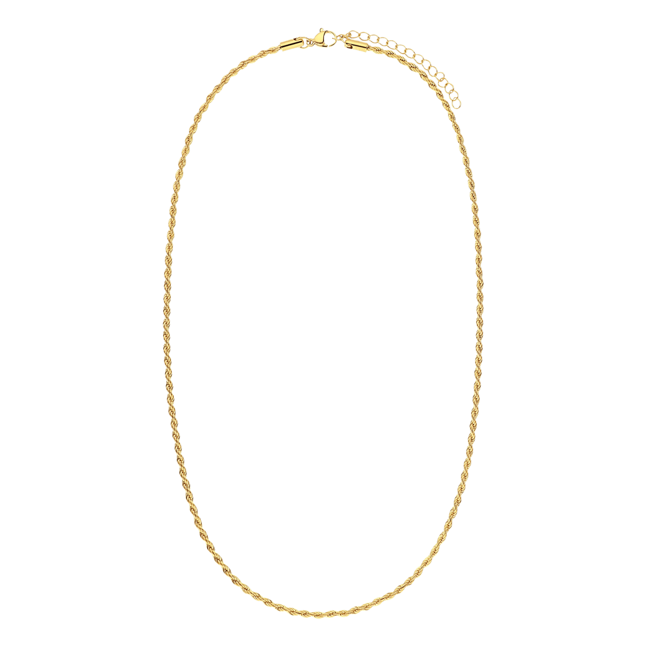 Stalen goldplated schakelketting 2,5mm voor dames