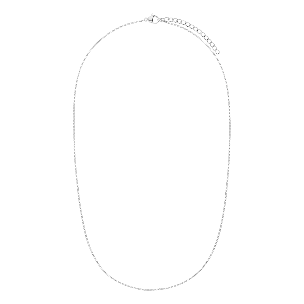Halskette mit Gourmetglied aus Edelstahl, 1 mm