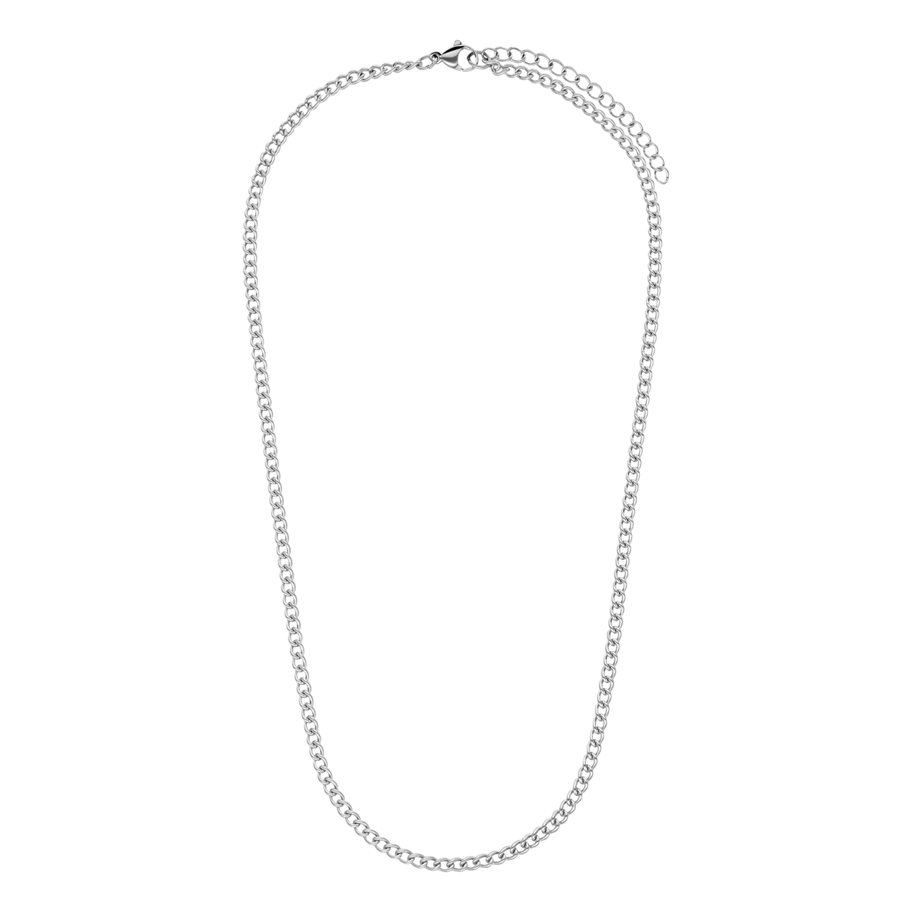 Halskette mit Gourmetglied aus Edelstahl, 3 mm