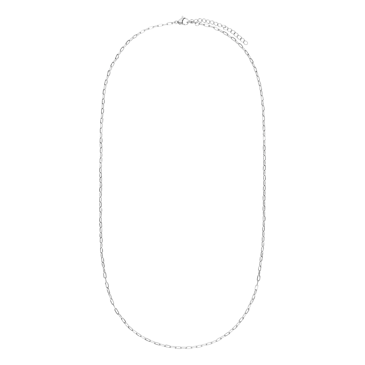 Halskette mit Closed forever-Glied aus Edelstahl, 2 mm