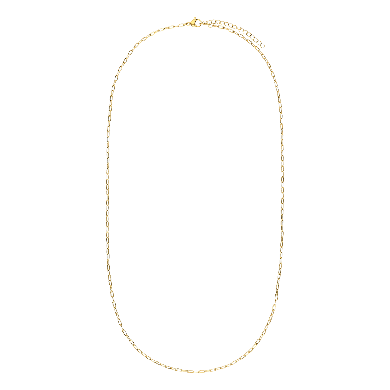 Halskette aus Edelstahl, vergoldet, mit Closed forever-Glied, 2 mm