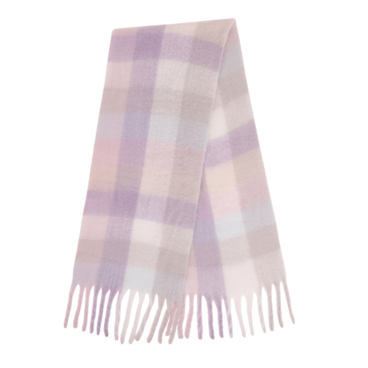 Wit met grijze sjaal