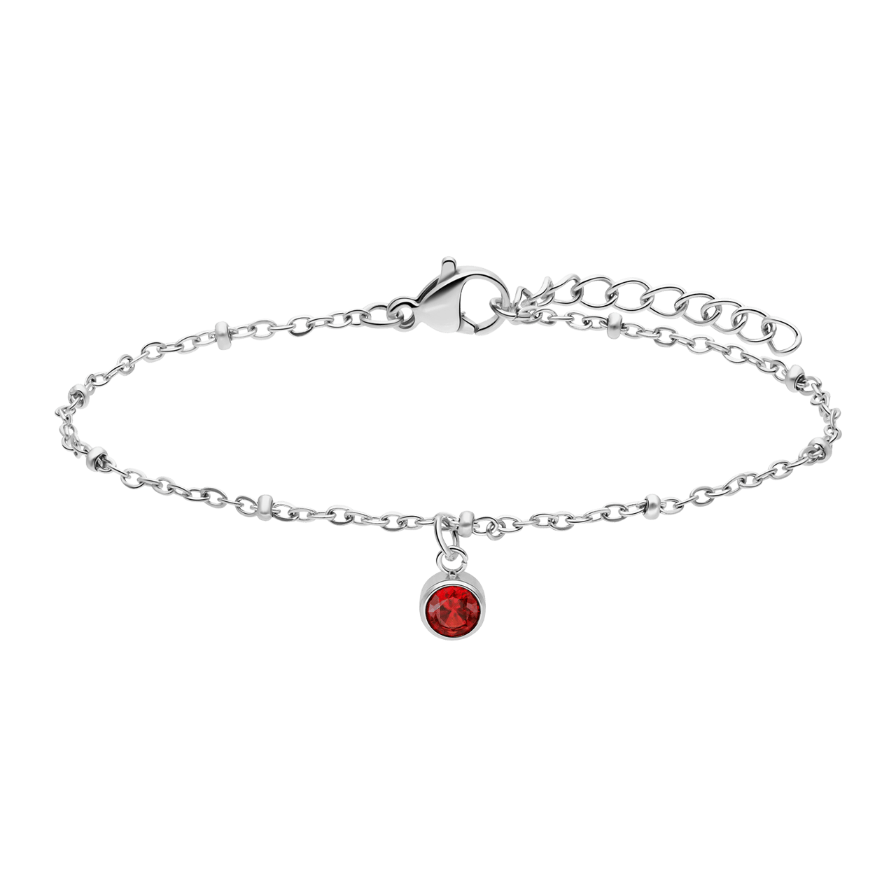 Stainless steel goldplated armband geboortesteen januari