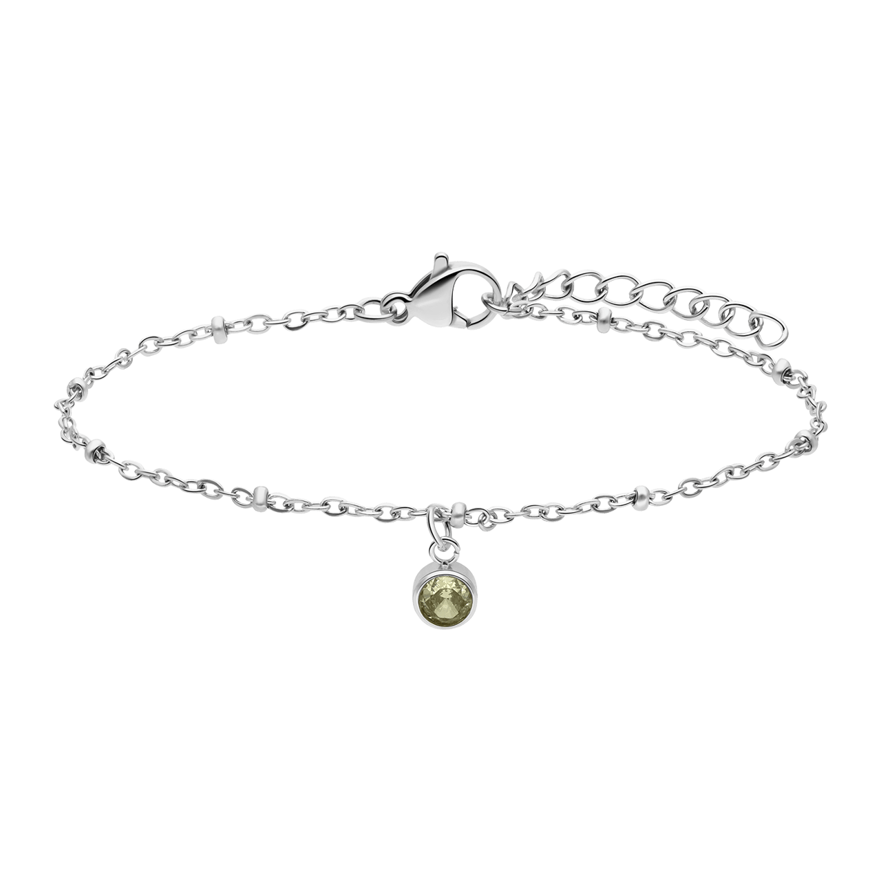 Stainless steel armband geboortesteen november