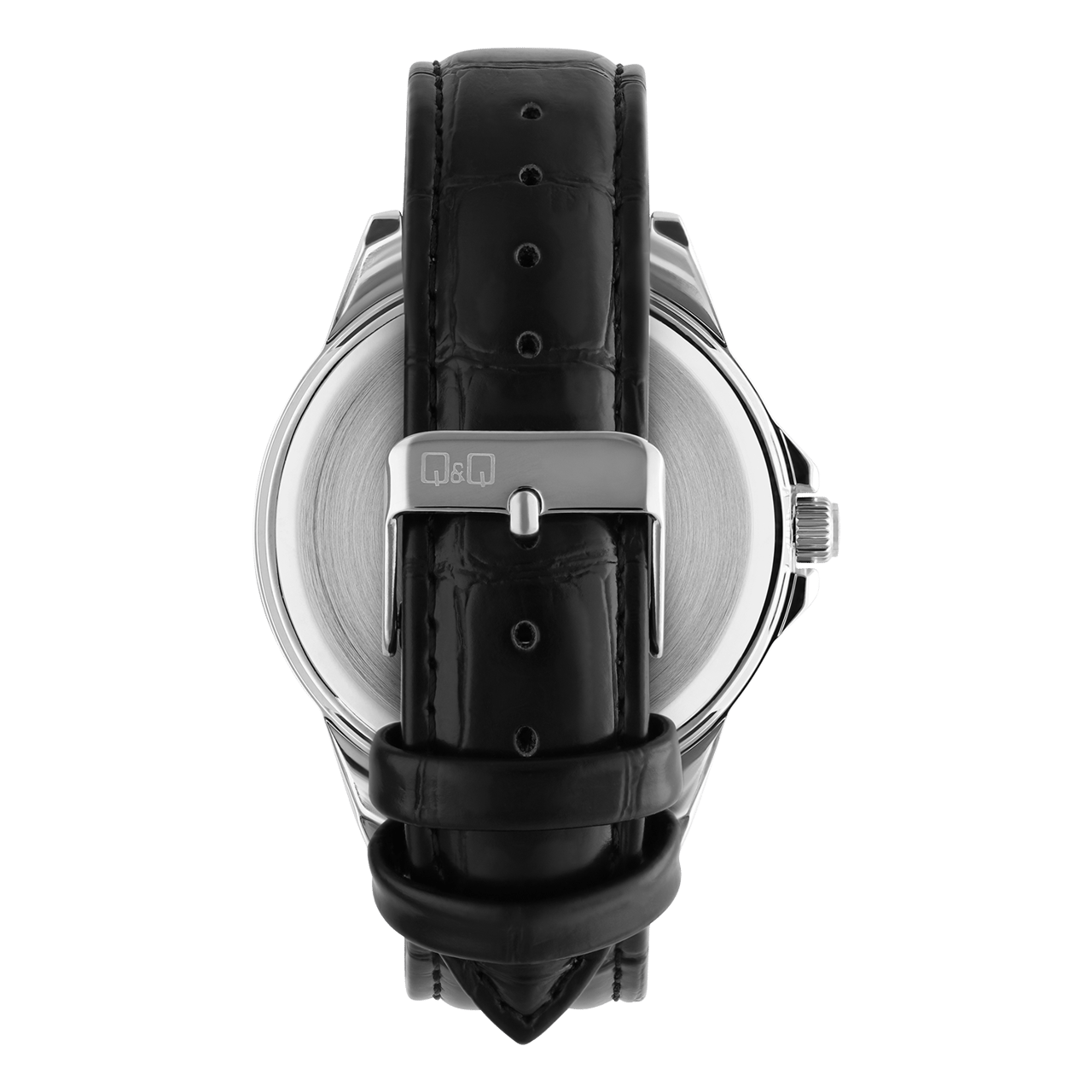 Q & Q Heren Horloge Zwart PU leer