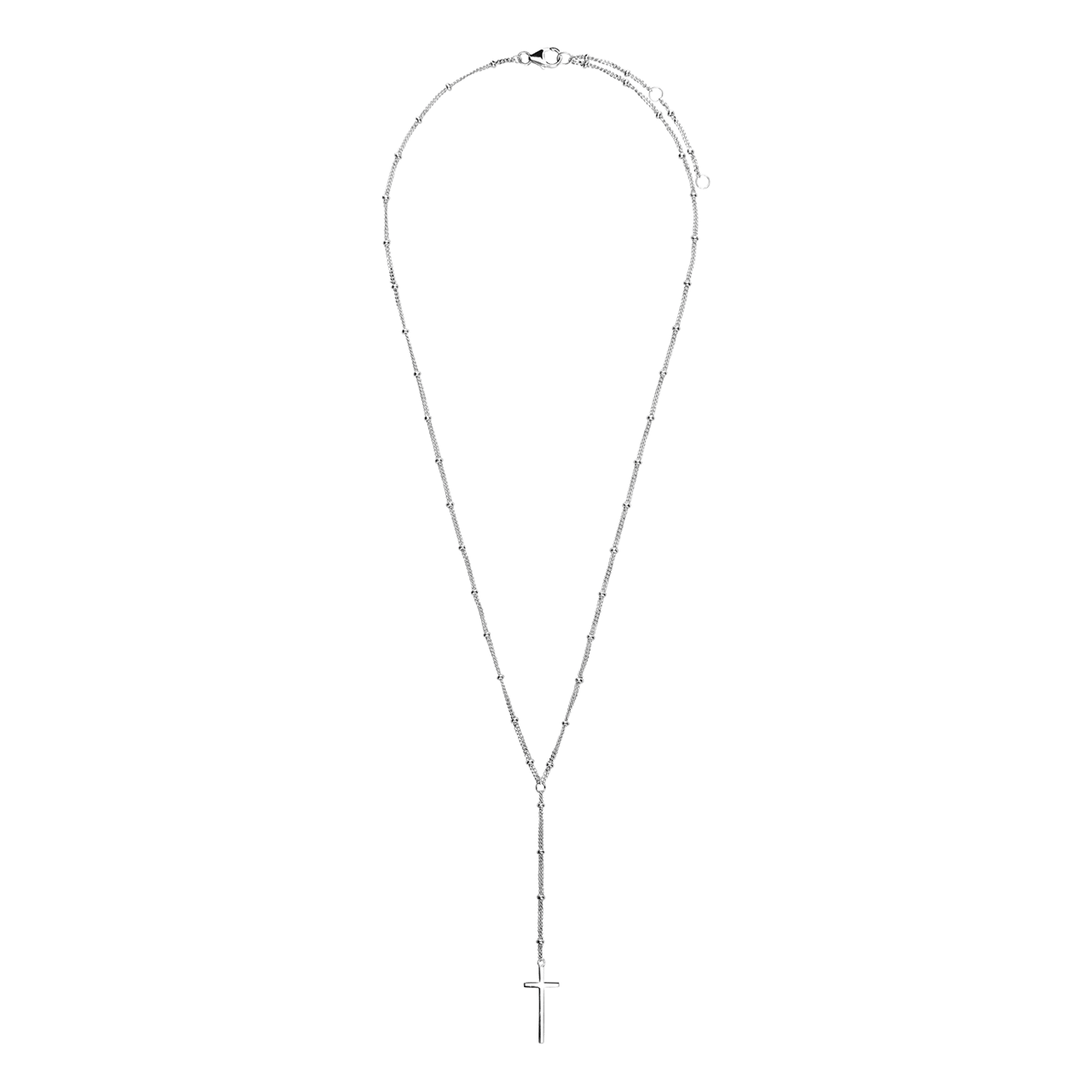 Halskette aus 925er Silber mit Anhänger, Kreuz