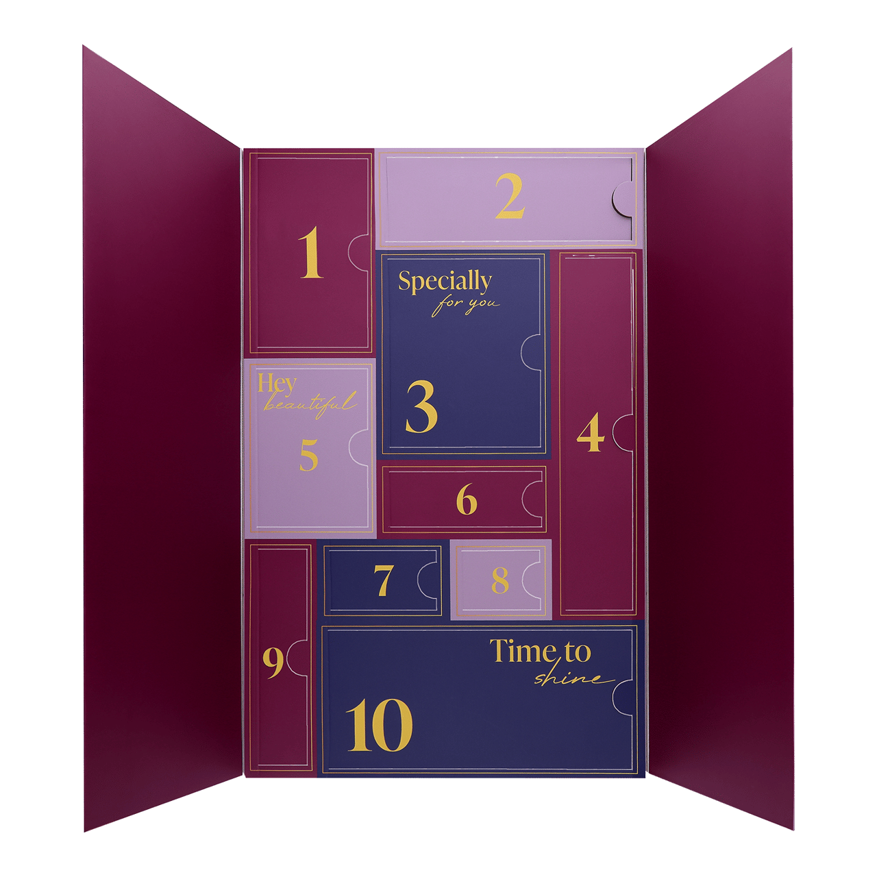 Adventskalender staal goldplated