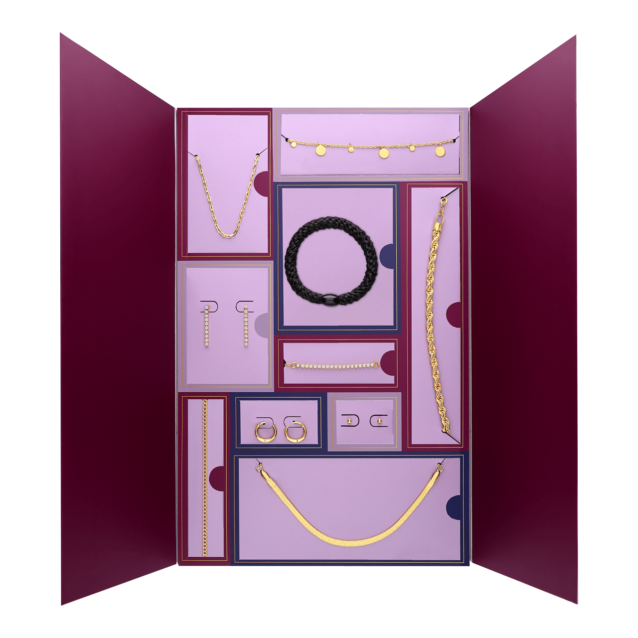 Adventskalender staal goldplated