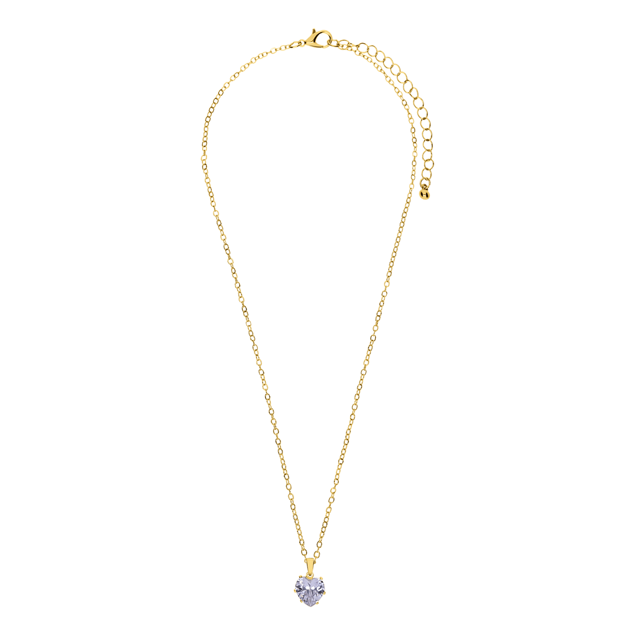 Goudkleurig bijoux set heart