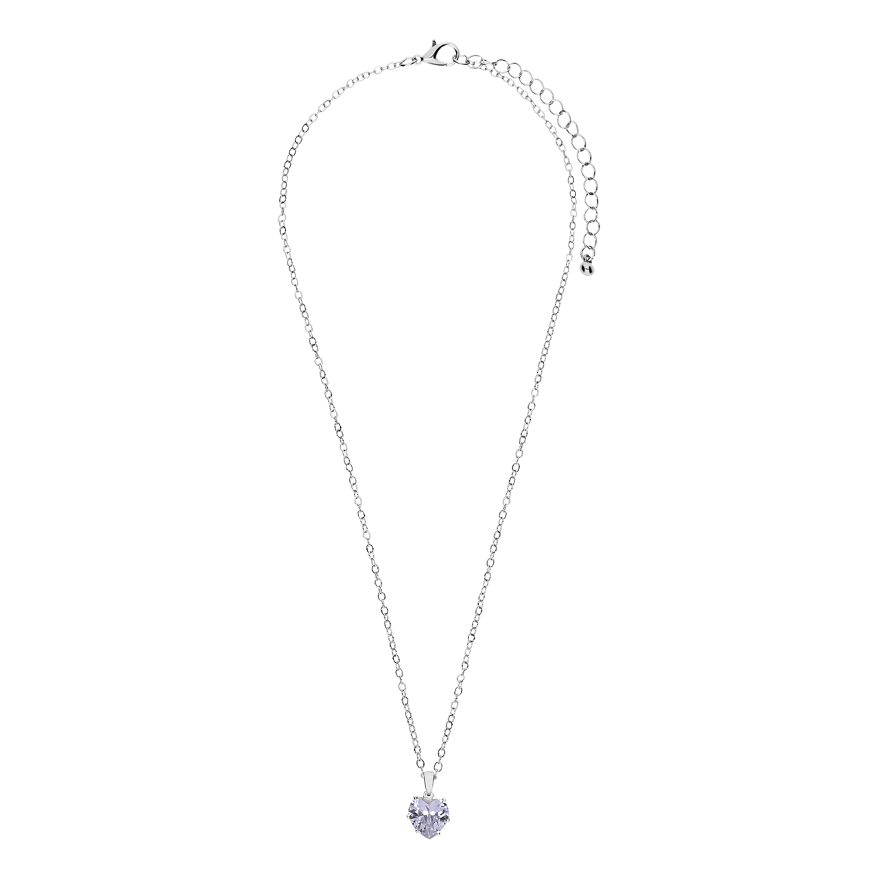 Zilverkleurig bijoux set heart