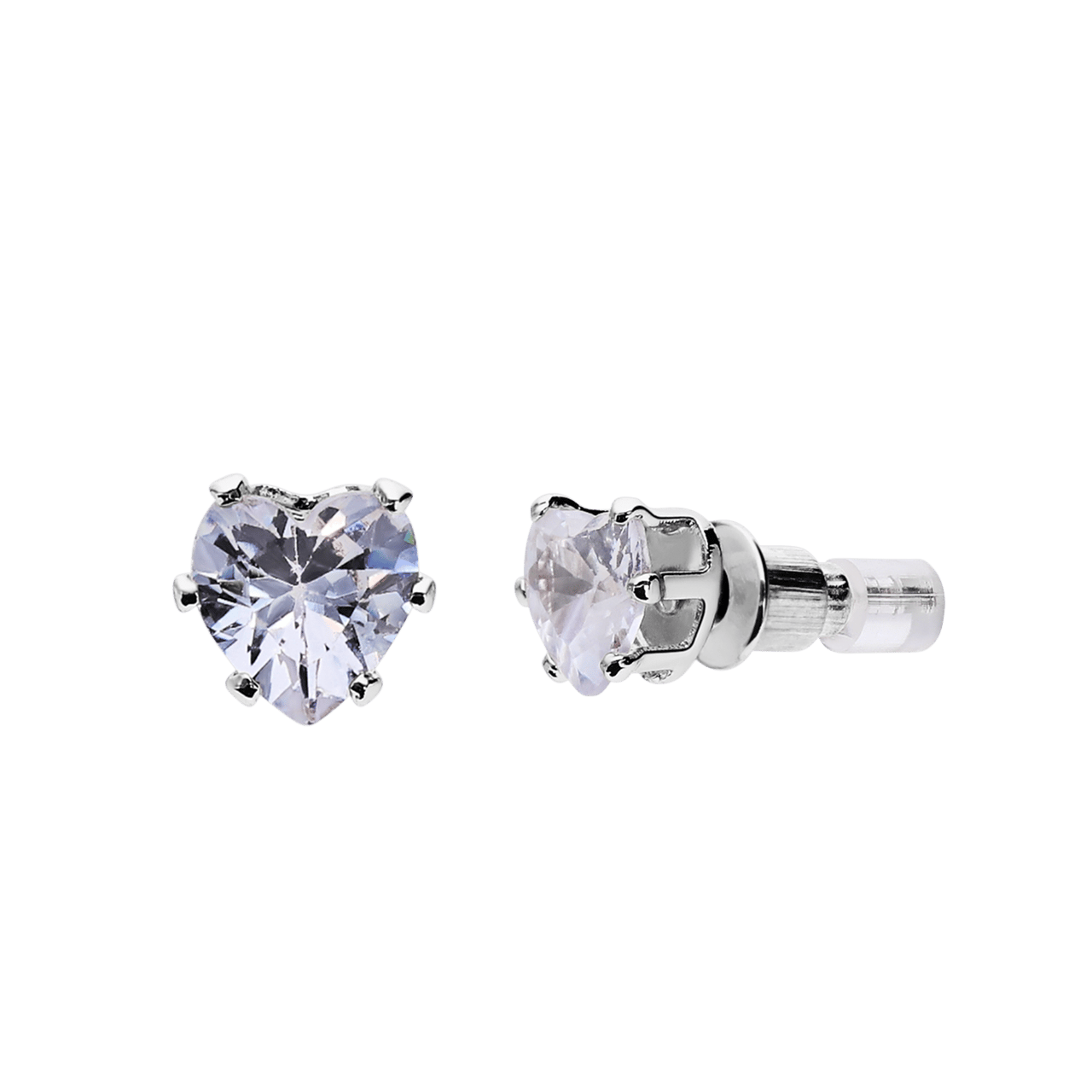 Zilverkleurig bijoux set heart