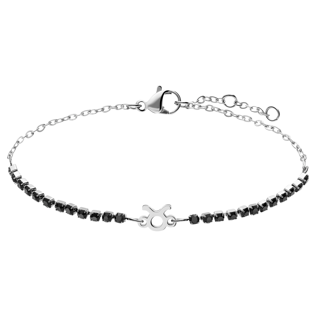 Stainless steel tennis armband Stier/Taurus