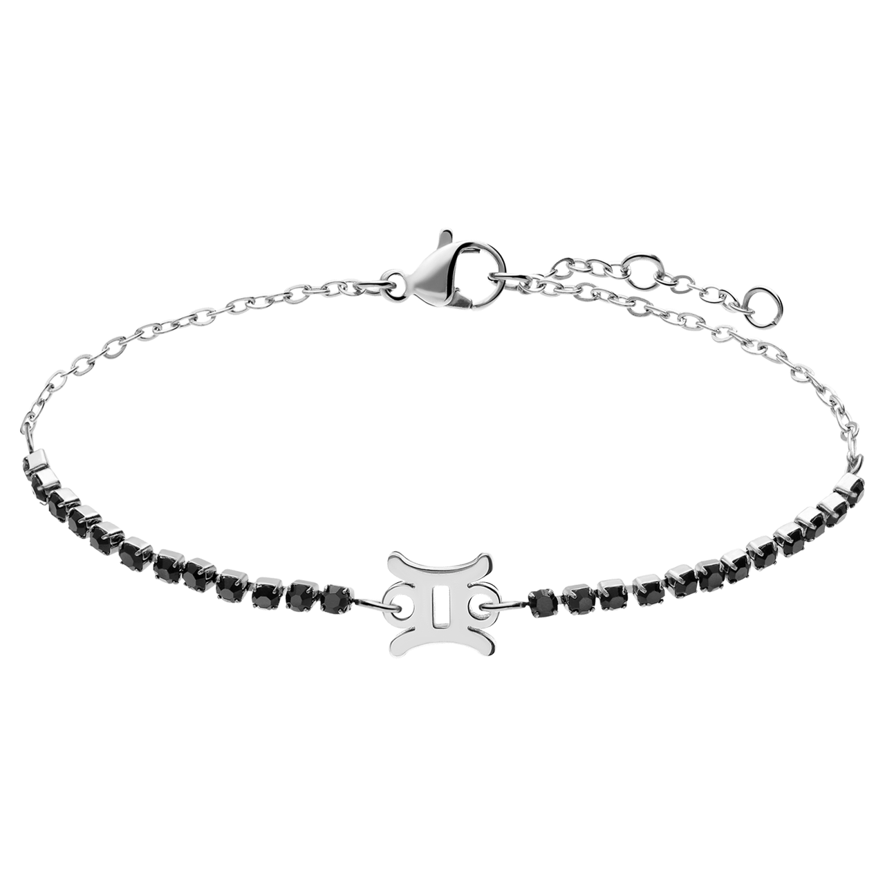 Stalen tennis armband Tweelingen/Gemini