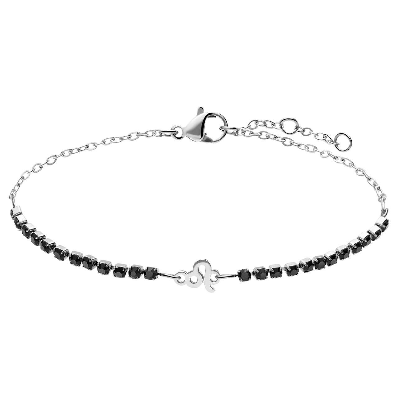 Stainless steel tennis armband Leeuw/Leo
